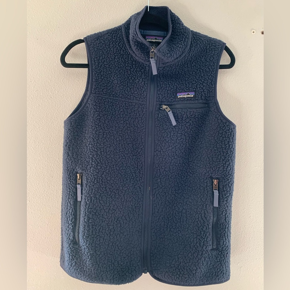 PATAGONIA MENS VEST NAVY BLUE SIZE SMALL